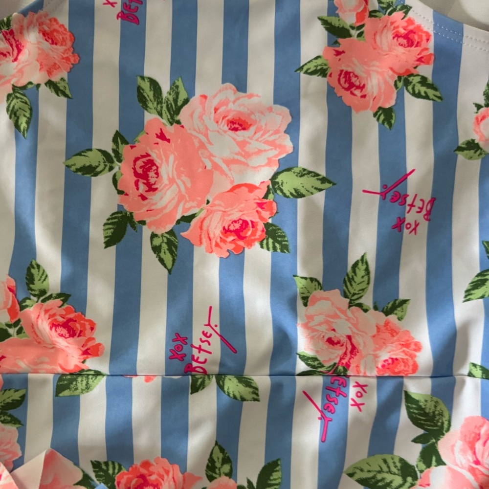 Betsey Johnson Ruffle Flower Swimsuit - Picture 2 of 6